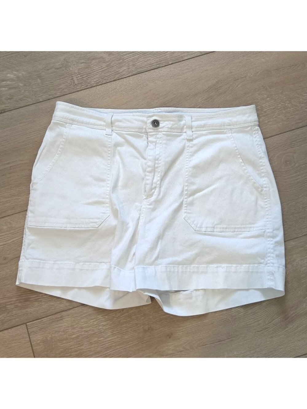 Market & Spruce White Chino Shorts Womens 14 4" Inseam